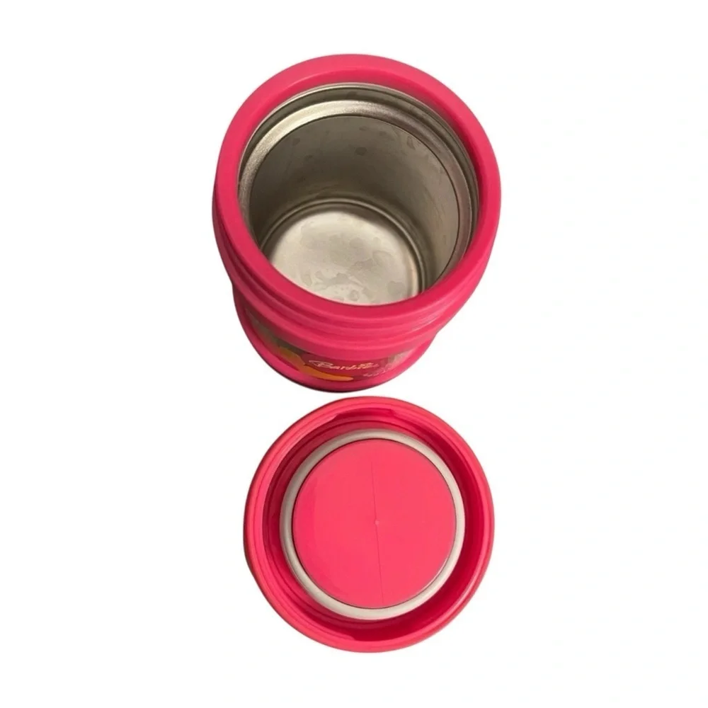 Barbie Insulated Food Jar Lunch Container Pink Floral Stainless Steel Thermos 5